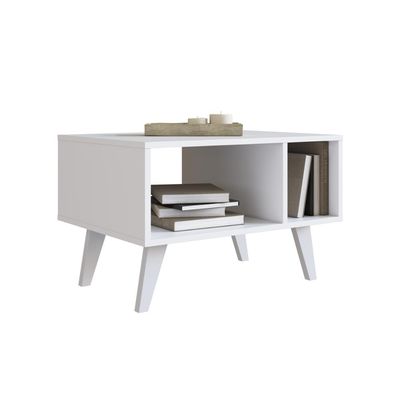 Mesa de Centro Com Nichos B60 Branco Emovell
