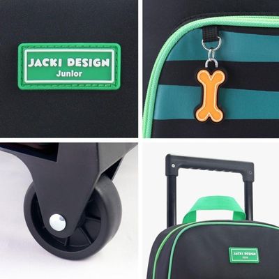 Kit Mochila Com Rodinhas E Lancheira Térmica Com Pote P/ Lanche Verde