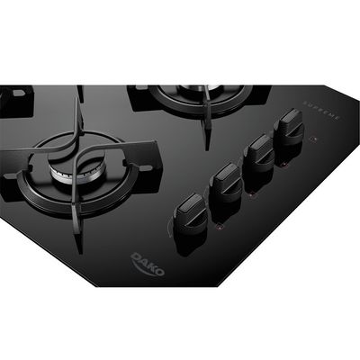 Cooktop à Gás 4 Bocas Dako Supreme Tripla Chama Preto / Bivolt