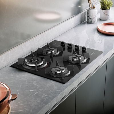 Cooktop à Gás 4 Bocas Dako Supreme Tripla Chama Preto / Bivolt