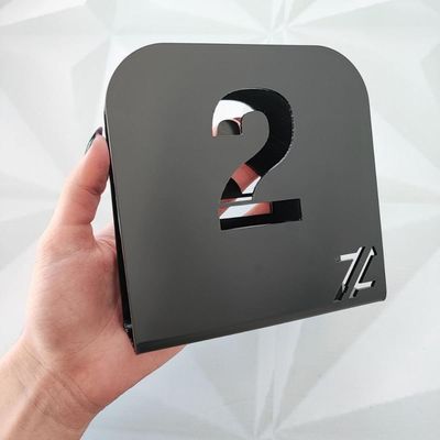 Porta Guardanapo Restaurante Numerado 1 ao 20 Preto Acrílico de Mesa