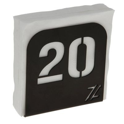 Porta Guardanapo Restaurante Numerado 1 ao 20 Preto Acrílico de Mesa