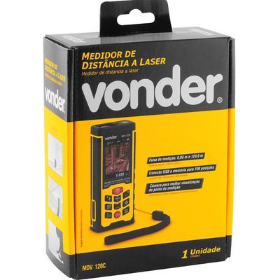 Medidor de Distância a Laser 120m MDV120C Vonder Trena Eletrônica com Câmera Acoplada