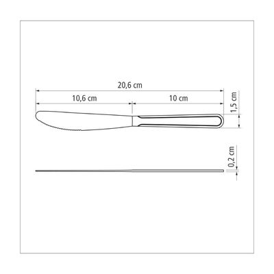 Kit 6 Faca de Mesa Inox Buzios 4" Tramontina