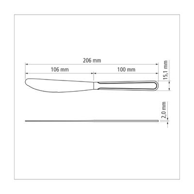Kit 6 Faca de Mesa Inox Buzios 4" Tramontina