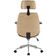 Cadeira Para Escritório Presidente Giratória Office Natural Polaris Corano R01 Marrom - Lyam Decor