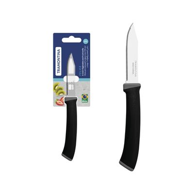 Faca para Legumes e Frutas Tramontina Felice com Lâmina em Aço Inox com Fio Microsserrilhado e Cabo de Polipropileno Pre