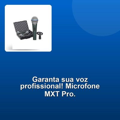 Kit Microfone Mxt Dinâmico Pro Bt-58a C- Maleta