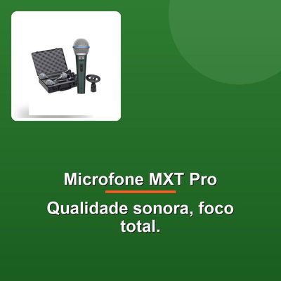 Kit Microfone Mxt Dinâmico Pro Bt-58a C- Maleta