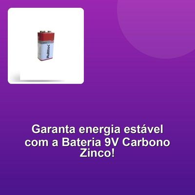 Bateria 9v Carbono Zinco