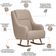 Poltrona De Amamentação Com Balanço Base Milka Fábula D02 Bouclê Marrom Claro B-122 - Lyam Decor