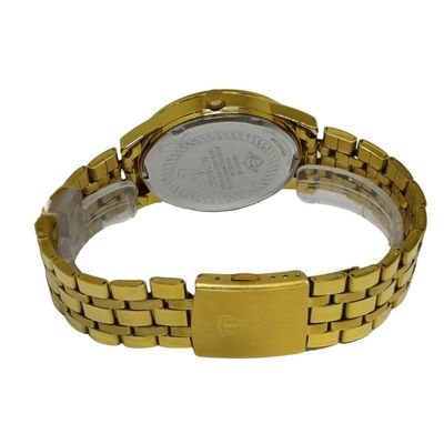 Relógio Tuguir Feminino Ref: Tg35054 Casual Dourado + Semijoia