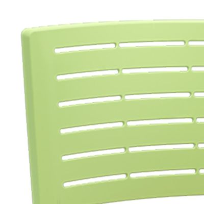 Cadeira Empilhável Fixa Escritório Multiuso Base Preta Kimi P03 Verde Claro - Lyam Decor