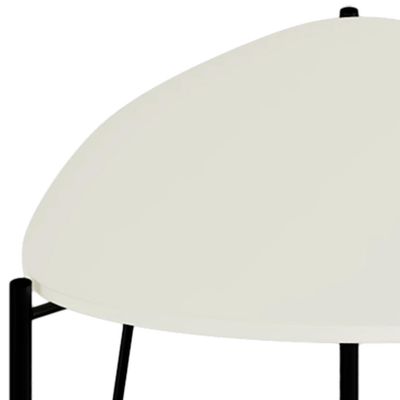 Mesa Lateral Para Sala de Estar Alta Pés Industrial Preto Alef I03 Luna - Lyam Decor