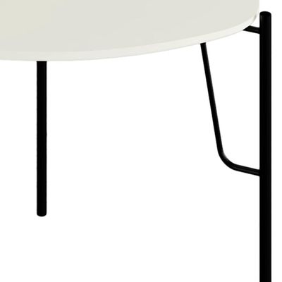 Mesa Lateral Para Sala de Estar Alta Pés Industrial Preto Alef I03 Luna - Lyam Decor