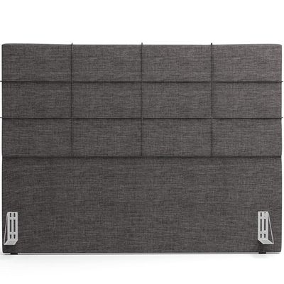 Cabeceira Cama Box Casal 140 cm Roma W01 Linho Cinza Escuro - Lyam