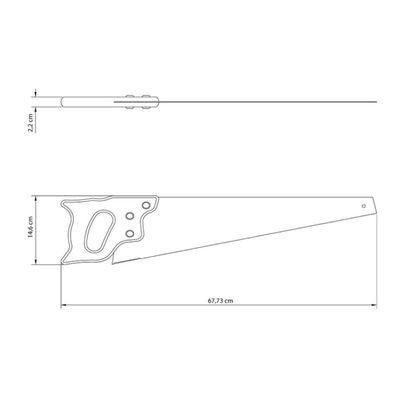Serrote Profissional para Madeira 24" Aço Carbono Tramontina Master Corte Marcenaria Carpintaria