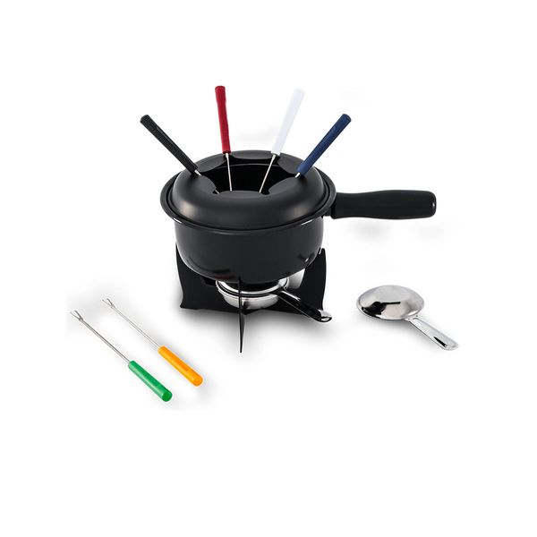 Conjunto Para Fondue e Petiscos c/ 10 Peças Brinox Cor Preto