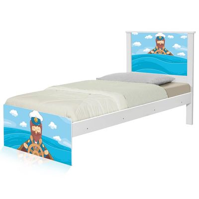 Cama Solteiro Infantil 195x96cm para Quarto Personagens Marinheiro K02 - D'Rossi