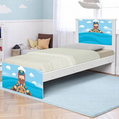 Cama Solteiro Infantil 195x96cm para Quarto Personagens Marinheiro K02 - D'Rossi