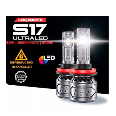 Kit Lâmpadas Ultraled S17 NANO H4 6000K 12V 55W 10000 Lumens
