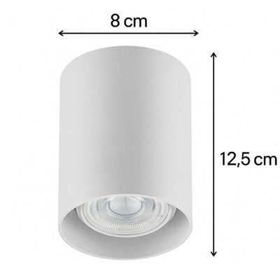 Jogo 2 Spots Luminárias de Sobrepor Altas Brancas Termoplástico Lamp Par20 Bivolt