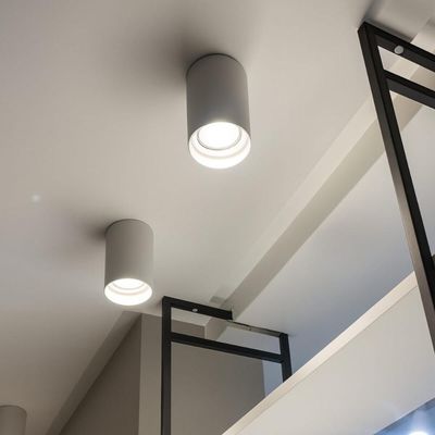 Jogo 2 Spots Luminárias de Sobrepor Altas Brancas Termoplástico Lamp Par20 Bivolt