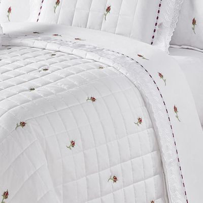 Kit Enxoval Queen Bordado 200 fios Felicitá Branco Vilela Enxovais 9 peças