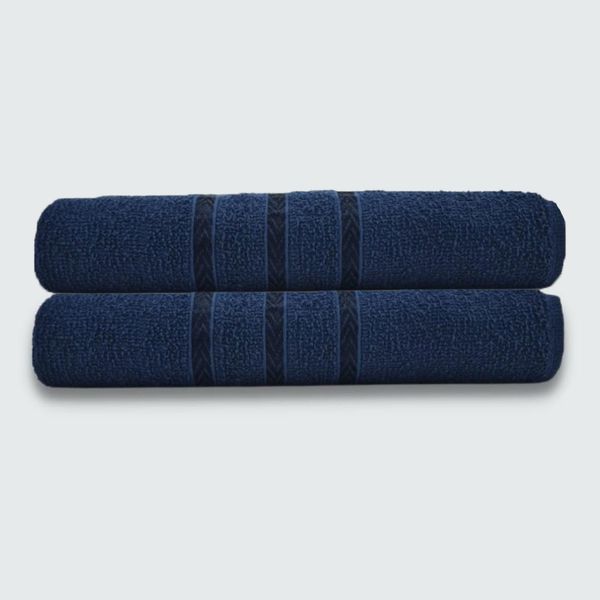 Toalhas P/ Secar Pet 2 Peças Beka 70x125 cm 100% Algodão Azul Marinho