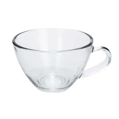 Jogo Xicara Cha Cafe Vidro Incolor Temperado 4pcs