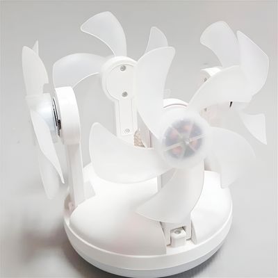 Ventilador de Teto com LED 50W Bivolt E27 com Controle Remoto, 3 Velocidades e 3 Tons de Luz, Pás Dobráveis Branco 50cm