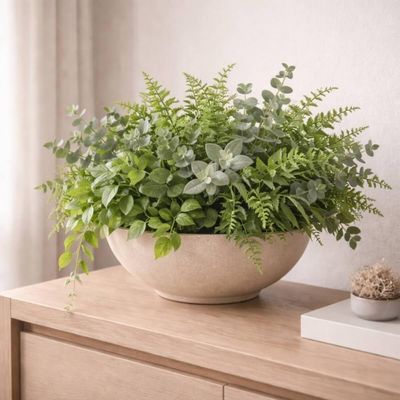 Kit 4 Vasos para Plantas Decorativo Tramontina Indi Plástico Areia Flores Folhagens Suculentas