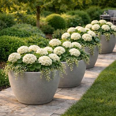 Kit 2 Vasos de Plástico para Flores Folhagens Granito Pedra Asteca Tramontina Jardim Varanda