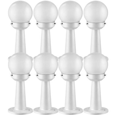 Jogo 8 Balizadores Globo Luminárias Clássicas de Chão Bivolt Soquete E27 Decorativa Jardim Dital