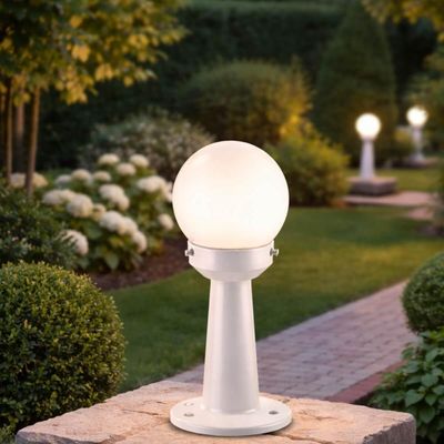 Jogo 8 Balizadores Globo Luminárias Clássicas de Chão Bivolt Soquete E27 Decorativa Jardim Dital