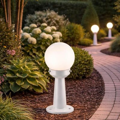 Jogo 8 Balizadores Globo Luminárias Clássicas de Chão Bivolt Soquete E27 Decorativa Jardim Dital