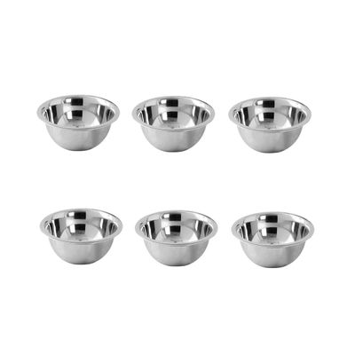 Tigela Bowl Mini Inox 190ml Sobremesa Entradas Molhos 6un