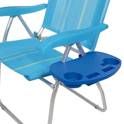 Mesa Portátil Azul Cadeira De Praia Porta Copo Celular Mor