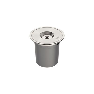 Lixeira de Embutir Tramontina Clean Round em Aço Inox com Balde Plástico 5 L