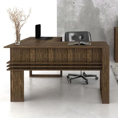 Mesa Angular para Escritório Home Office ME4145 MDP Nogal - Gran Belo