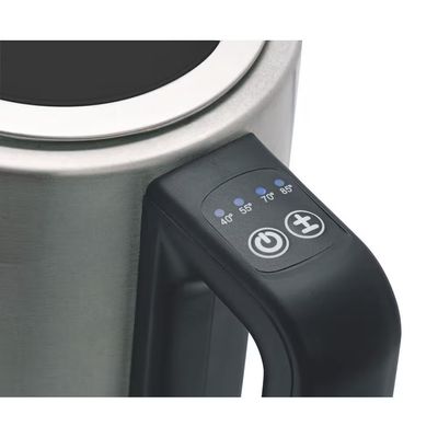 Chaleira Elétrica KEPG Gourmand Gris 1,7L Seletor de Temperatura LED Black+Decker Inox / 110V