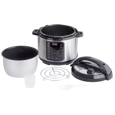 Panela de Pressão Elétrica PP900G Gourmand Gris 5L 900W Black + Decker Inox / 110V