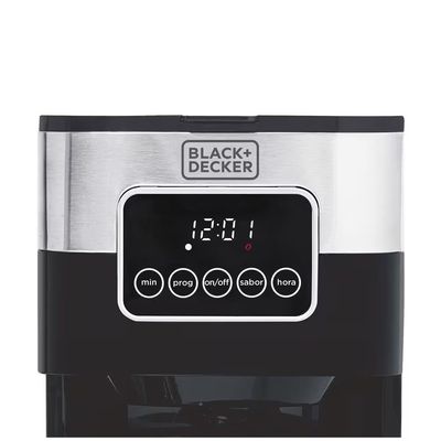 Cafeteira Elétrica CM350G Gourmand Gris 1,5L Programável Black+Decker Inox Preto