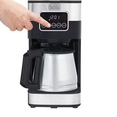 Cafeteira Elétrica CM350G Gourmand Gris 1,5L Programável Black+Decker Inox Preto