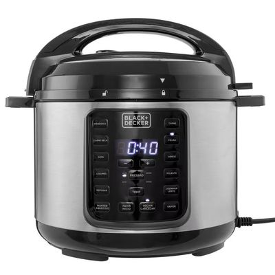 Panela de Pressão Elétrica Black + Decker PP900G Gourmand Gris 5L 900W Inox / 110V
