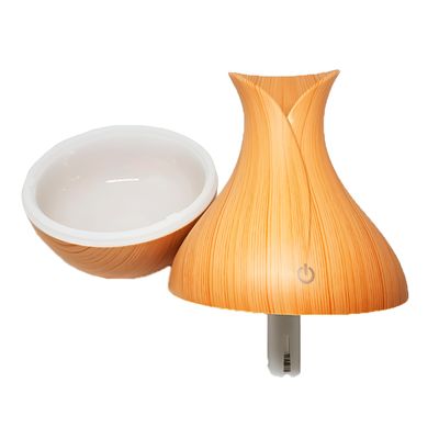Umidificador Purificador Difusor Ultrassonico Luzes Led Cor:Marrom - Relaxamento e Bem-Estar