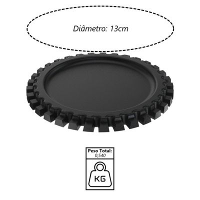 Espalha Chama Alta Pressão de Fogão Industrial Rasgado 13cm