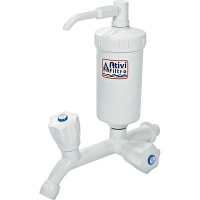 Torneira Fixa com Filtro 401 Ativi Filtro Branca Branca