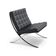 Poltrona Para Leitura Barcelona Courissimo Base Inox - Preto
