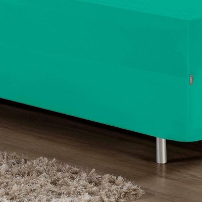 Jogo De Cama Solteiro Nobre 2 Peças Luva De Box 55cm De Altura Malha 100% Algodão - Jade